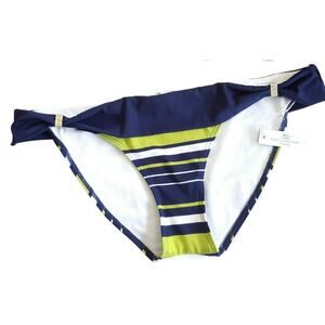TART Collections Moana foldover swim brief bikini bottom variegated stripe M NEW